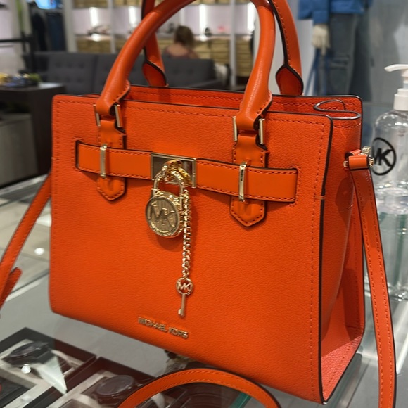 Michael Kors Hamilton Small Satchel Shoulder Crossbody Bag 
Poppy 
NWT - Picture 1 of 16